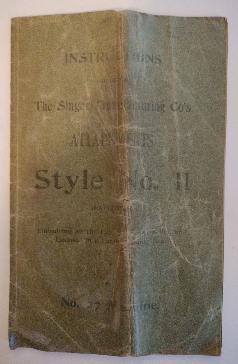 vintagan・an no.27 1899 Singer Sewing Machine No. 27 Attachment Puzzle Box & Instr
