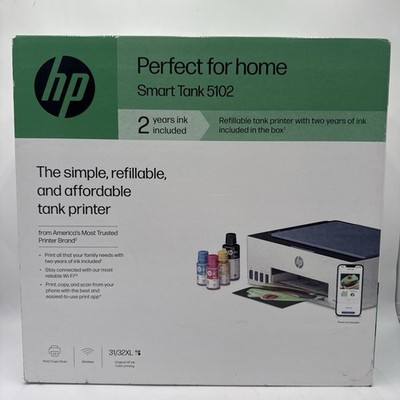 New HP Smart Tank 5102 Wireless All-in-One Ink Tank Printer 4A8D0A#1H5
