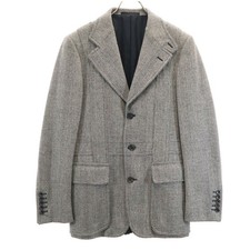 GUCCI Made in Italy Wool Blend Herringbone tailored jacket 44R gray Men's