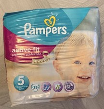 Pampers Active Fit Size 5 Nappies 35 Pack Junior Premium Protection 12 Hour Dry