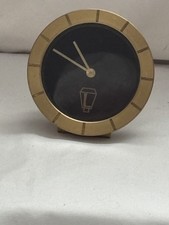 Vintage MCM Brass Kienzle Automatic Battery Operated Table Clock Made in Germany