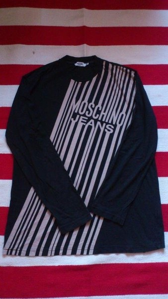 Men Moschino Long Sleeve Black Cotton 44 / XXL /
