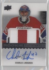 2016-17 Upper Deck Premier Rookie 20/299 Charlie Lindgren #86 Patch Auto 1f77