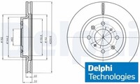 2X Bremsscheibe Delphi BG4340 2 Bremsscheiben Vorderachse Vorne FüR Suzuki