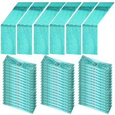 Newwiee 54 Pcs Light Blue Sequin Chair Sashes and Table Runners, 48 Sequin Ch...