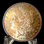 1884 Morgan UNCIRCULATED   MONSTER GOLD TONER OBV & REV  1884-P Dollar UNC