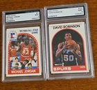 2 CARD GRADED 9 BASKETBALL LOT MICHAEL JORDAN HOF-GOAT DAVID ROBINSON RC 🔥 🔥