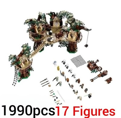 Neu Star Wars Ewok Village 10236 1990 Teile 16 Figuren & Anleitung