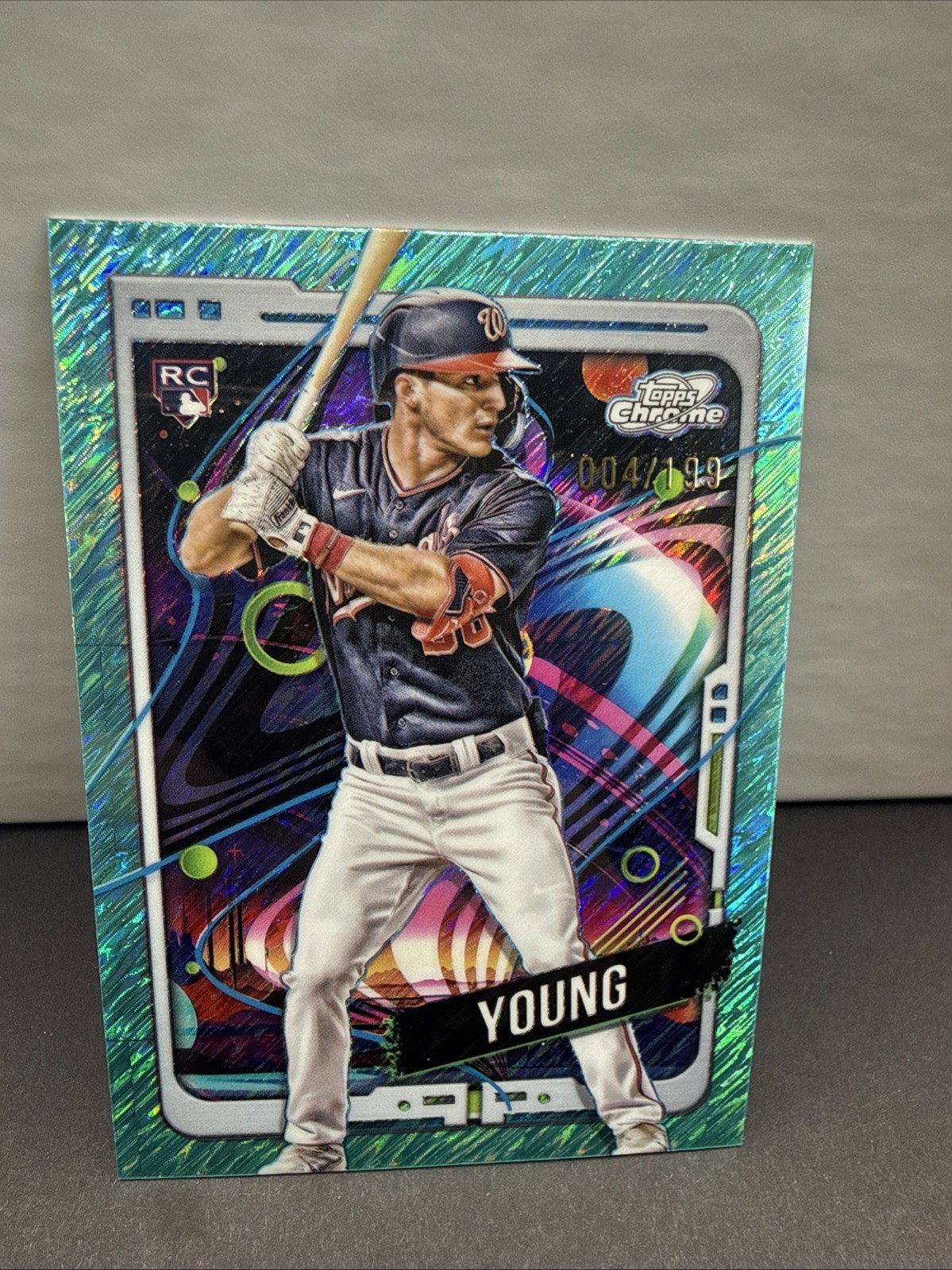 2024 Topps Cosmic Chrome Jacob Young Aqua Equinox Refractor /199