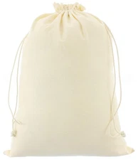 14" x 20" Cotton Bags - 5 Pack - Premium Muslin Drawstring Bag - 14x20 Inch