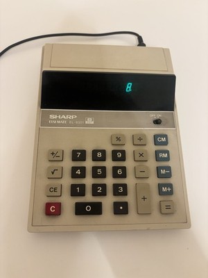 Sharp ELSI MATE EL-8301 Desktop Calculator 8-Digit LCD Large Keys/Display