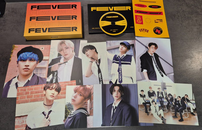 Ateez Zero Fever Part 1 CD Box Set Photobook Sticker 9Stk Postcards ORANGE