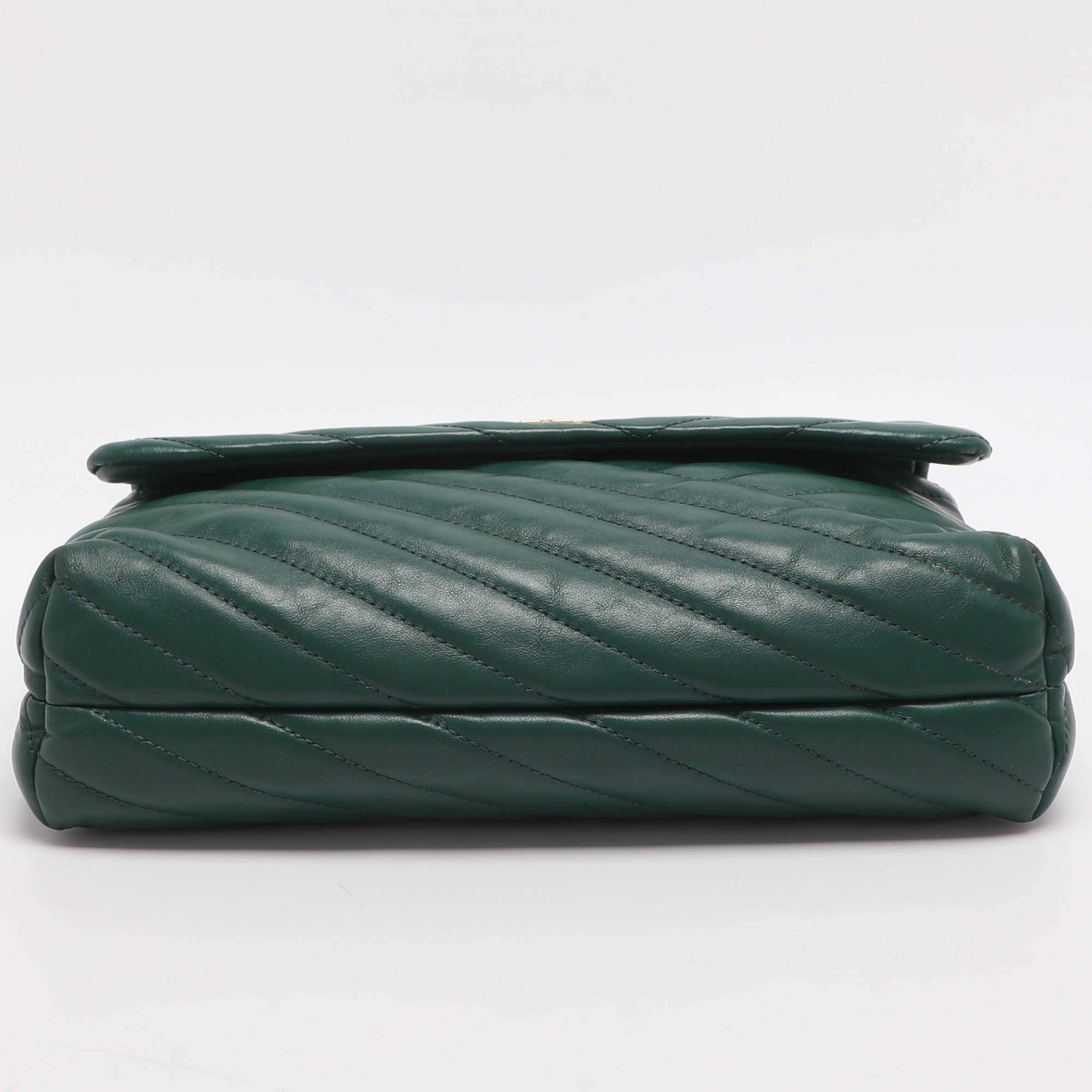 Tory Burch Kira Green Chevron Leather Shoulder Bag thumbnail 10