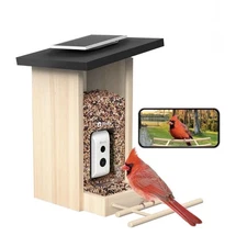 Smart Bird Feeder with Bird Watching Camera & Solar Panel AI Identify 6000+ Spec