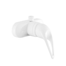 2 Hole 4 Inch White Faucet With Easy Turn Lever For Rvs And Showers