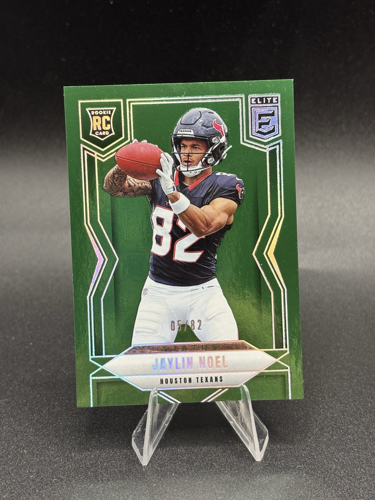 2025 Panini ELITE Status Green Parallel Jaylin Noel RC /82 TEXANS
