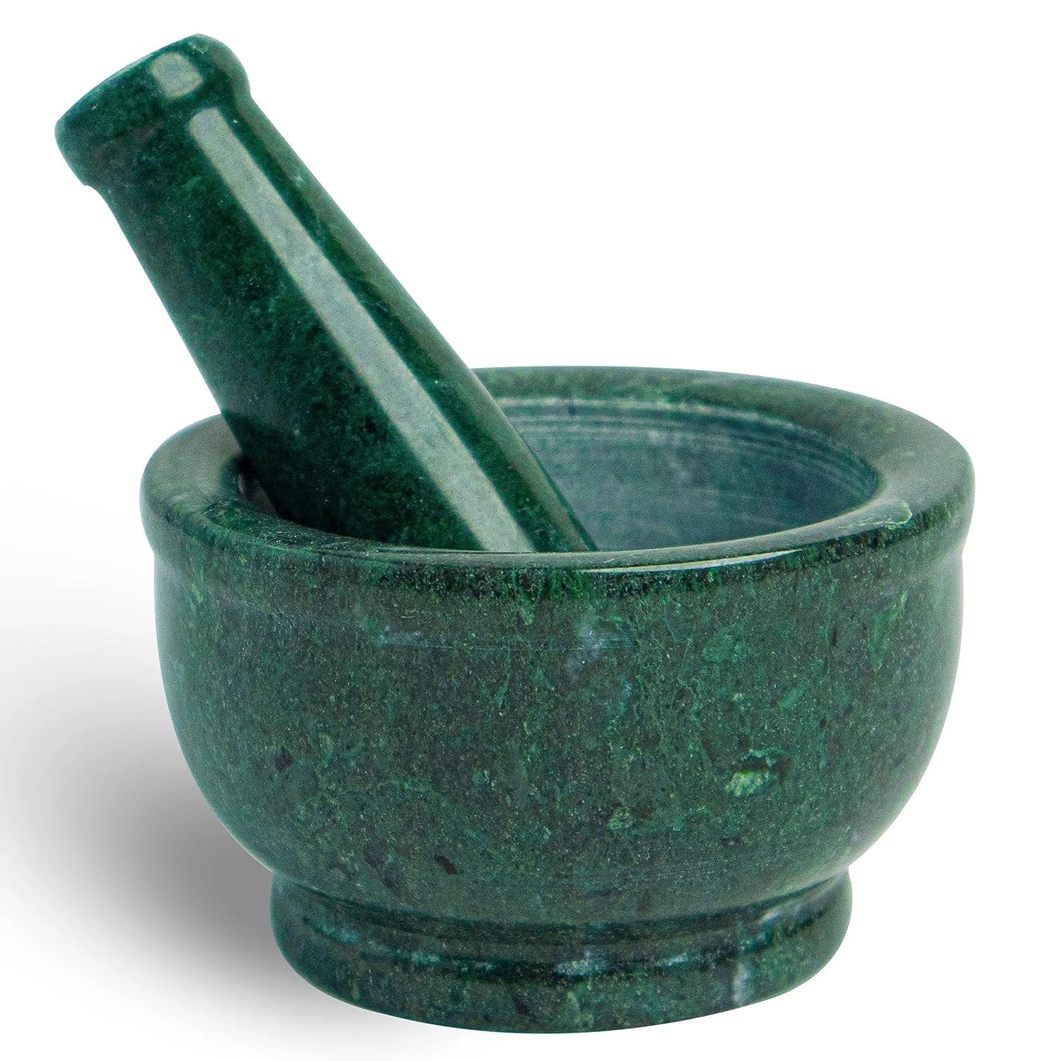 4 Inch Natural Granite Marble Mortar and Pestle Set Solid Green Stone Marble Gri
Opens in a new wind