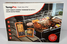 TempPro TP829 1000ft Wireless Meat Thermometer Digital Four Probes, Orange