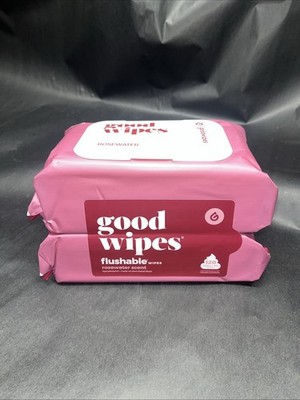 good wipes 120 Count Flushable Wipes Rosewater Scent (2 Packs)