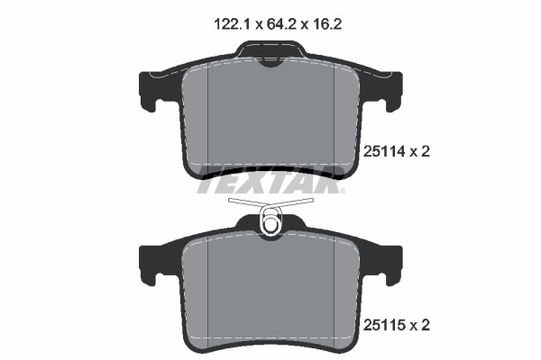 Bremsbelagsatz FÜR Jaguar XJ (X351), Jaguar XK II Coupe (X150) - Textar 2511401-image