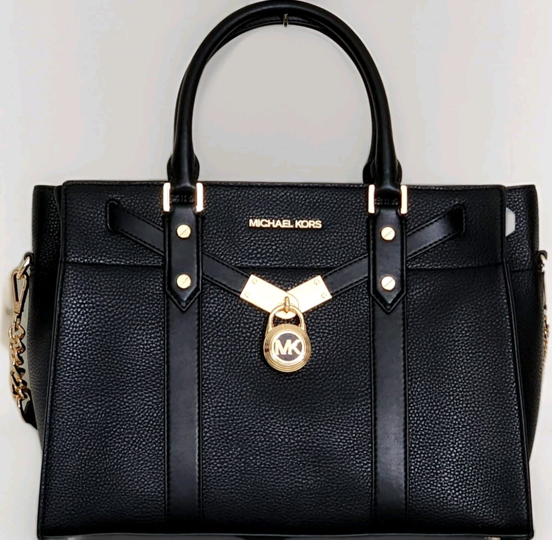 🌞MICHAEL KORS HAMILTON NOUVEAU BLACK LARGE SATCHEL BAG &/OR LEATHER WALLET🌺NWT image 6