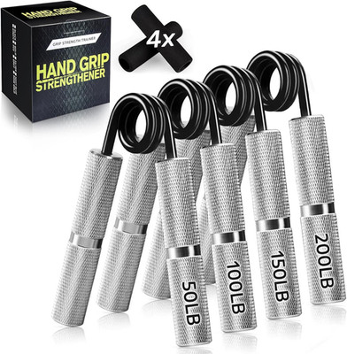 Hand Gripper Strengthener Set 50LB-300LB, Grip Strength Trainer (1/2/4/6 Pack) F