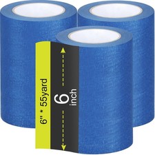 Fainne 3 Rolls Blue Painters Tape Bulk Multi-Pack Safe Masking Tape for Painting