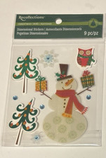 Recollections Christmas Scrapbook Stickers - New In Package - Snowman