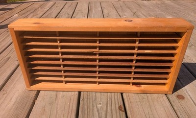 Vintage Napa Valley Box 36 Cassette Tape Holder Wooden Shelf High Quality 19''