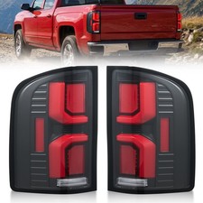 Red Led Tail Lights For 2007-2014 Chevy Silverado 1500 2500 Brake Lamps