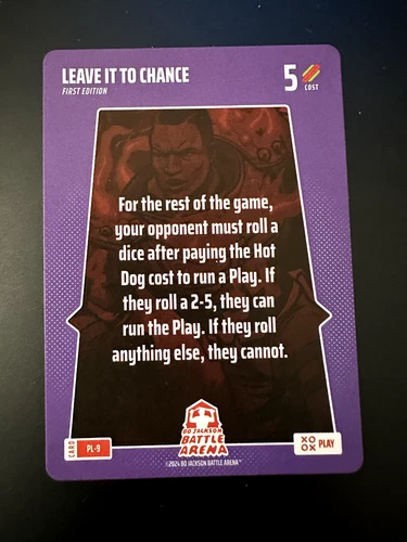 Bo Jackson Battle Arena Play Card "Leave it to Chance" Alpha PL-9