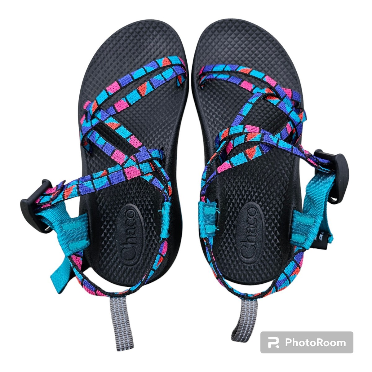 Chaco ZX/1 Ecotread Break Teal Sandals Shoes Kids Size 2 J180264