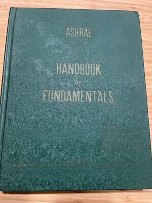 ASHRAE Handbook of Fundamentals 1968 2nd Print of 1st Edition HVAC Refrigeration