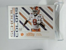 2018 Contenders Draft School colors #14 Deon Cain Clemson Steelers B4B