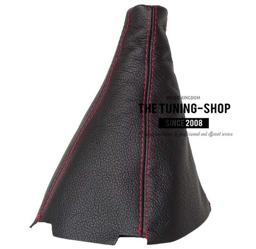 FOR DODGE AVENGER 5 SPEED 95-00 MANUAL GEAR BOOT BLACK LEATHER RED - View #2