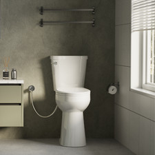 22" Tall Toilet With Elongated Comfort Bowl, 1.28 GPF Flush, 12" Rough-In
