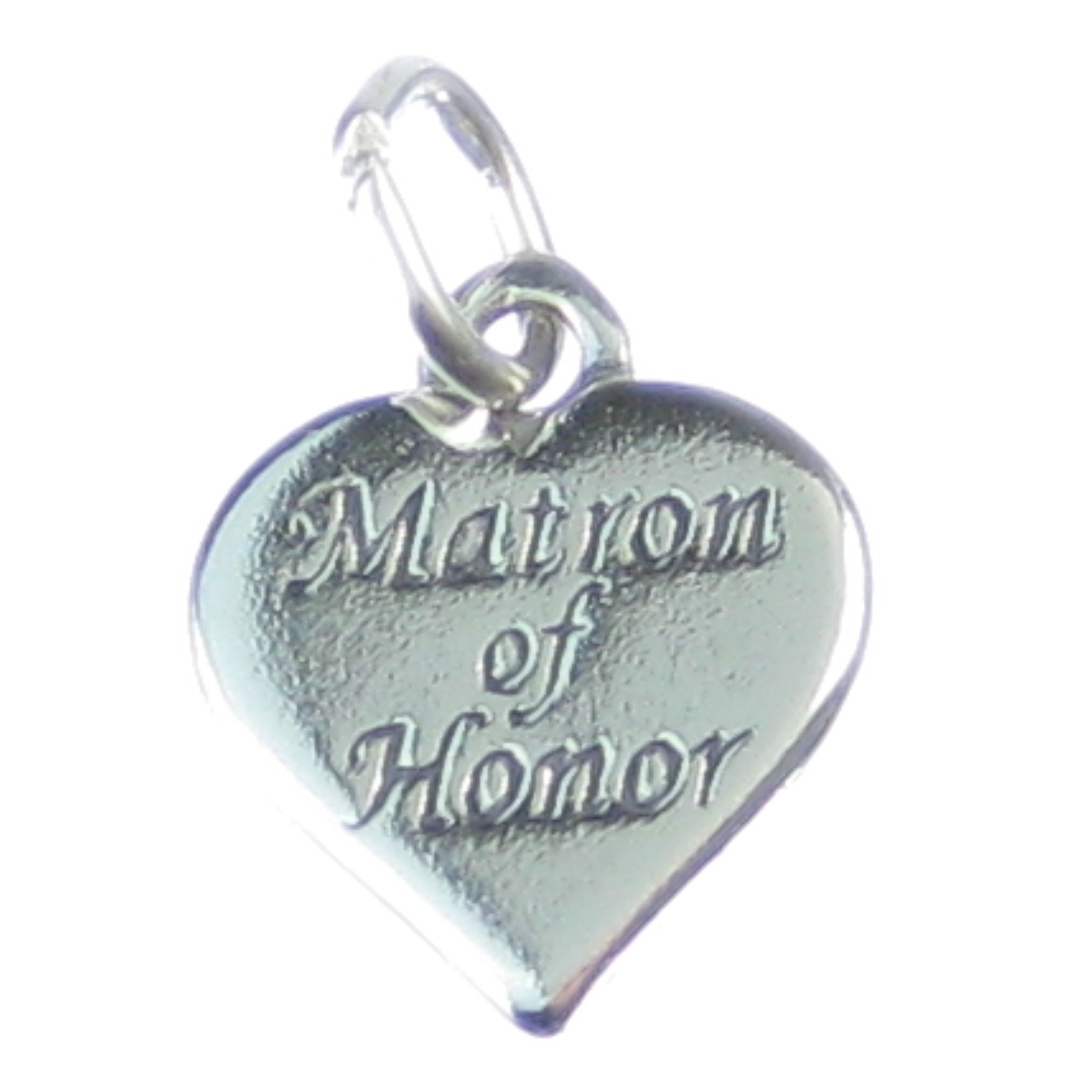 Matron of Honor .925 Sterling Silver Wedding Charm for Bridal Accessories