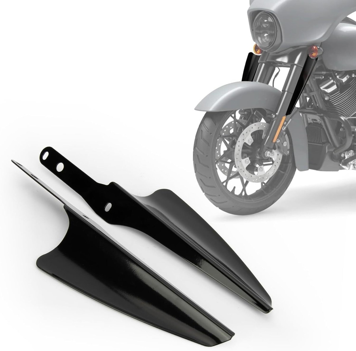 PSLER Motorcycle Front Fork Mount Wind Deflectors Windshield
