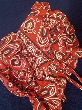 Vintage Prairie Bonnet Calico Cotton Red Tulip Boho Hippie
