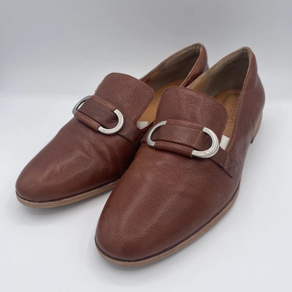 Zapatos Mocasines Corso Como Para Mujer Clarrah Cuero Whisky Puntera Almendra Sin Cordones Talla 11 Foto 3 de 4