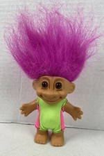 Troll Pink Hair Vintage Russ Doll Bathing Suit Neon Surf Scuba Swim Fuschia