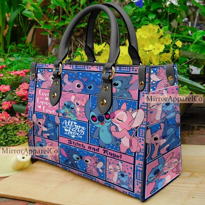 Personalized Stitch Angel Love Handbag  Stitch Couple Shoulder Bag