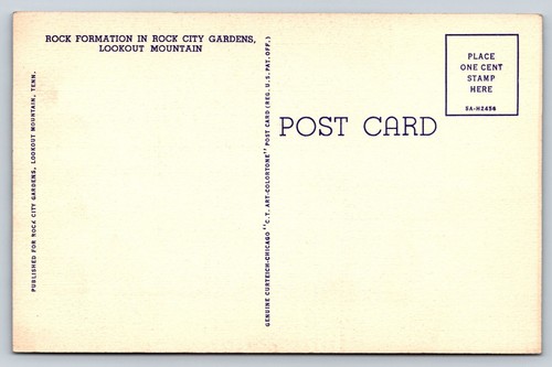 Postal de colección Rock Formation, Rock City Gardens, Lookout Mountain, GA - Imagen 2 de 2