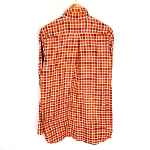 GANT Men Shirt Size L Golden Gate Oxford Dress Fit Orange Check Button-Down - Picture 2 of 9