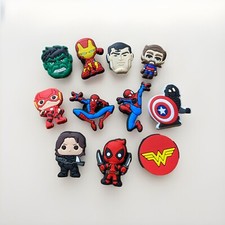 SET OF 11 CHIBI CROC CHARMS JIBBITZ  DEADPOOL Spiderman Hulk Superman Comic