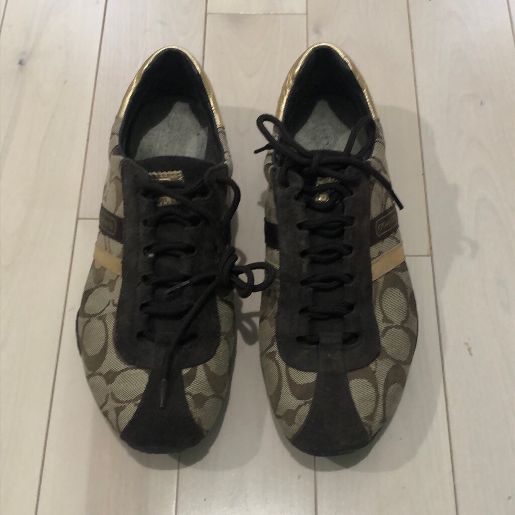 Coach Women's Katelyn with Gold Trim Sneakers Brown G… Gem