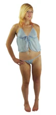 Espiral Baby Doll with matching G string Style 779 - Small - Light Blue