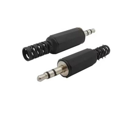 2x 3,5mm Klinkenstecker 3-Pin | Audio Stecker zum Löten DIY Reparatur Kopfhörer