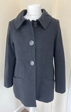 Kristen Blake Coat - Size Medium - Charcoal Grey /black - 70% Wool