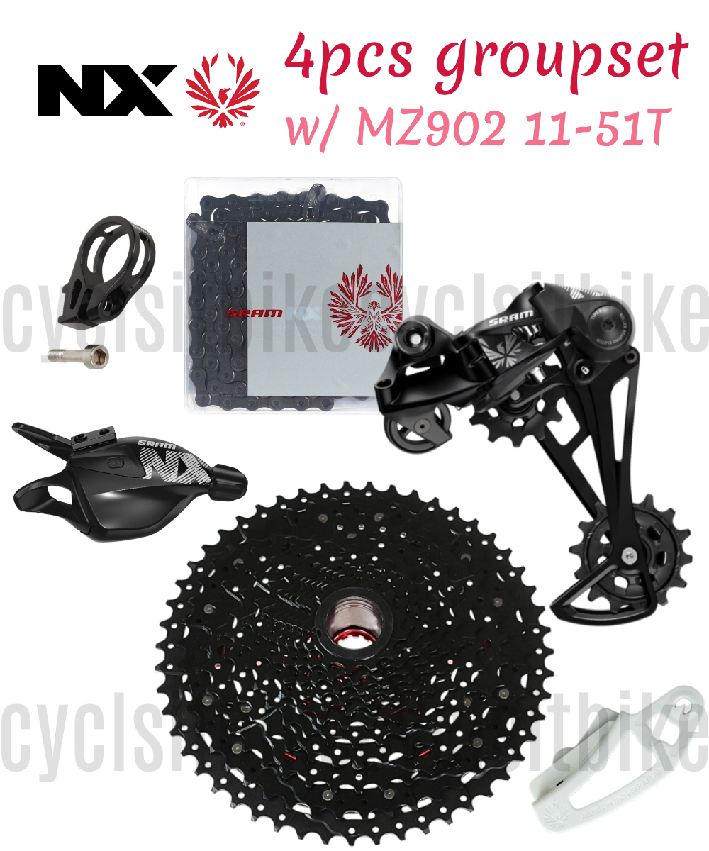 SRAM NX Eagle 12 Speed 4pcs Groupset (with SunRace CS-MZ902 11/51T